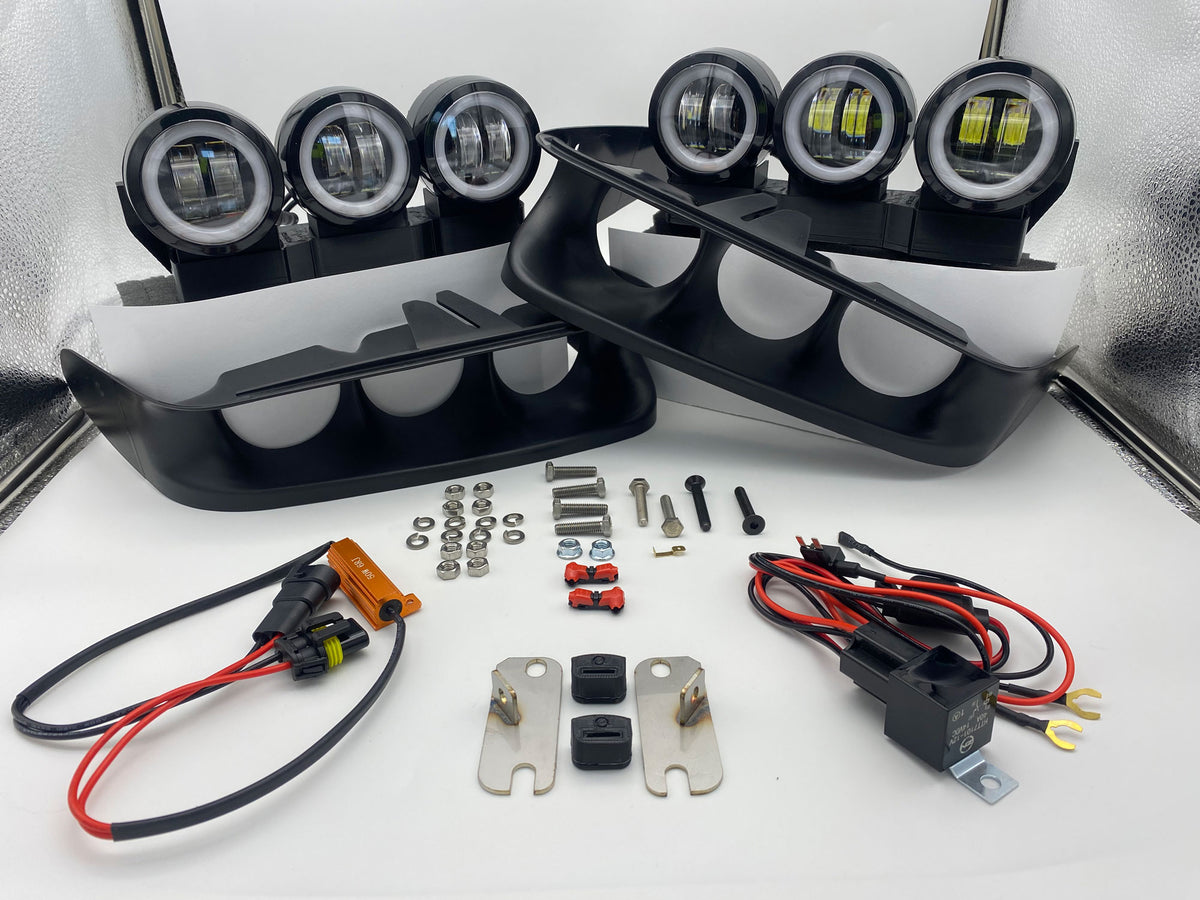 ta　BEWET ライトドライ 5×3 中古 C5 Corvette KnightDriveTV TripLED's ROUND Kit