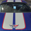 Load image into Gallery viewer, C5 Corvette view through rear window showing custom MaxDin screen system

